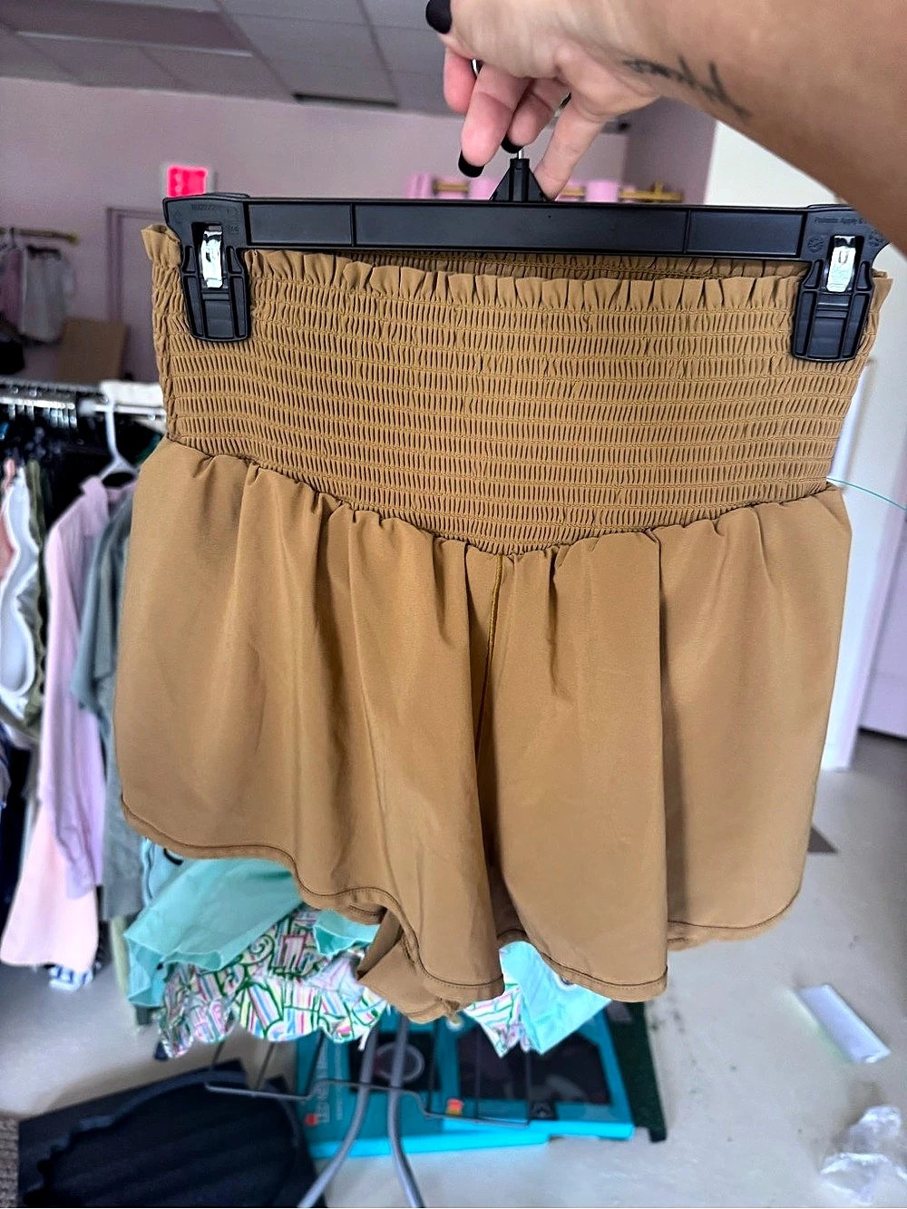 Offline by Aerie High Waist Shorts in Brown Size Medium